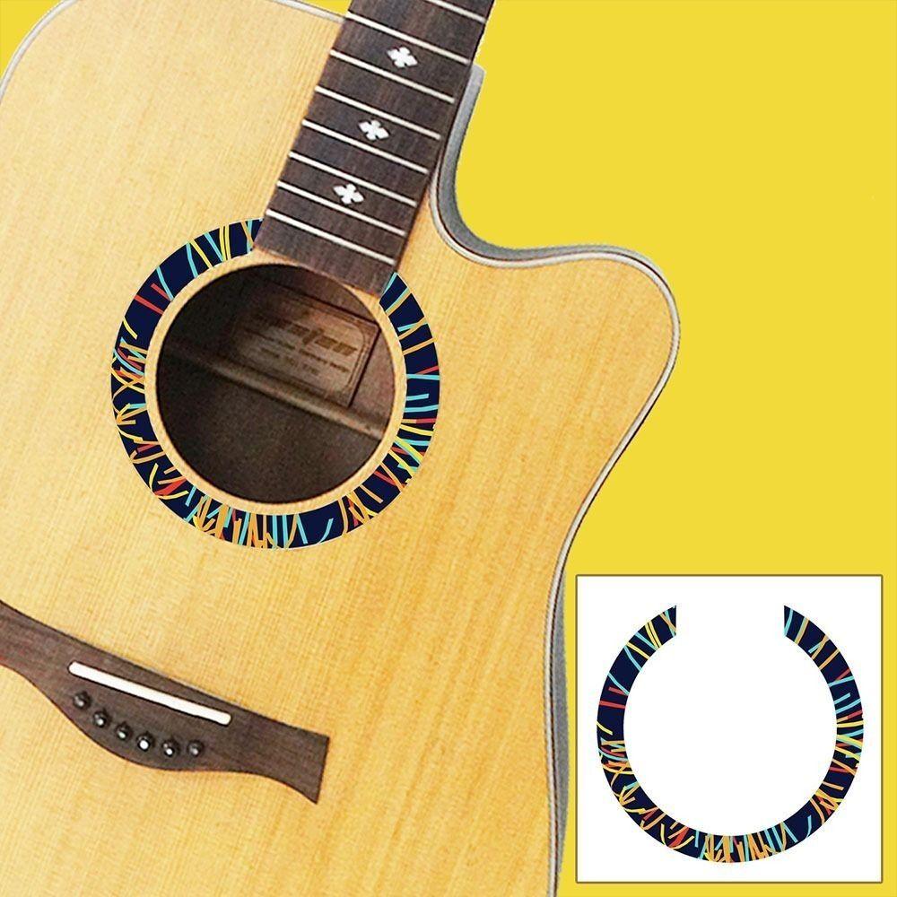 ПВХ наклейка на резонаторное отверстие, принадлежности для музыкальных инструментов, гитарные аксессуары, наклейка для фолк-гитары, гитара