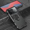 KEYSION Shockproof Armor Case for Xiaomi POCO X6 Pro Soft Silicone+PC Metal Ring Stand Phone Back Cover for POCO X5 Pro 5G