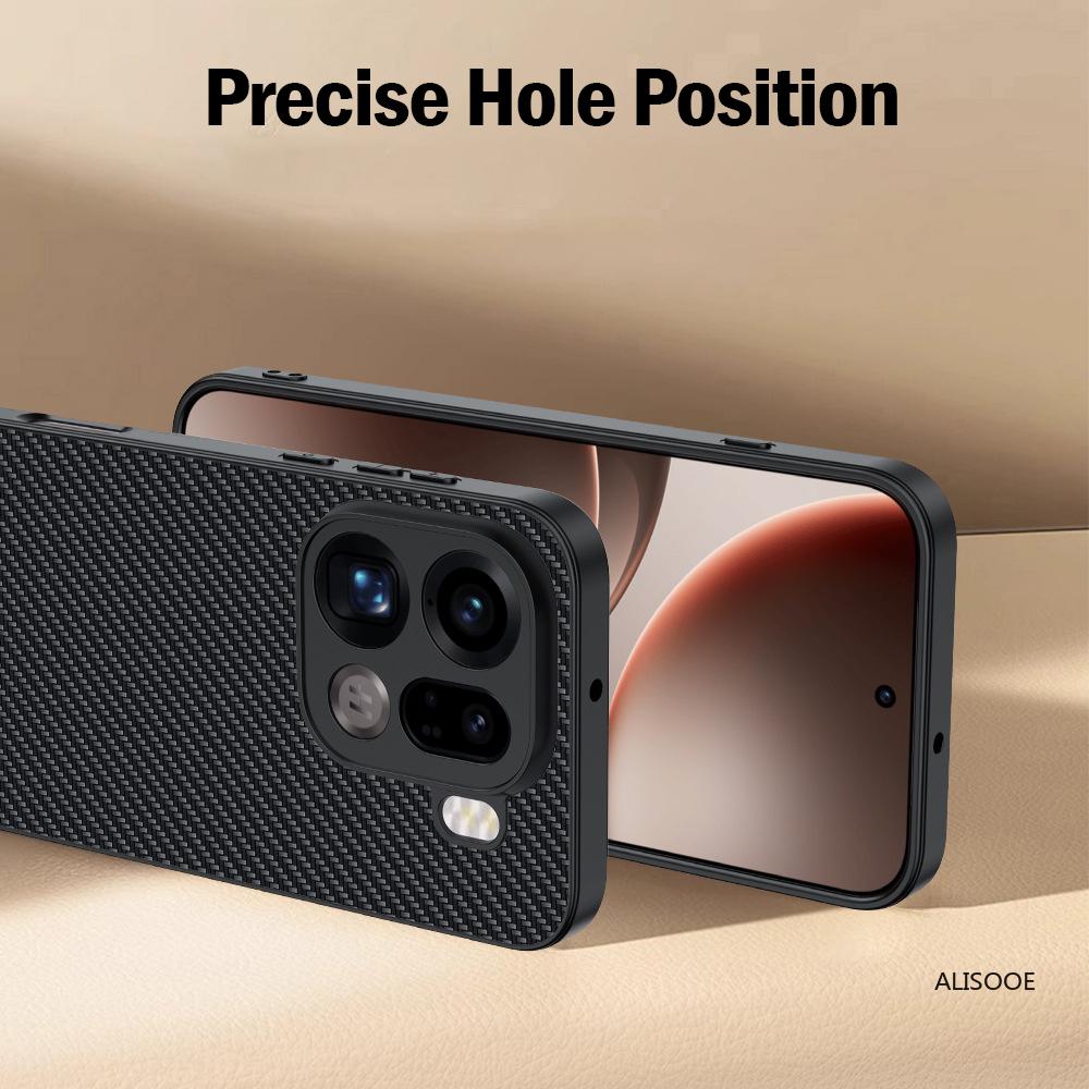 Кожаный чехол-фунда для OPPO Find X9 / X9 Pro Роскошный чехол из ПУ-кожи с текстурой волокна Защита Ударопрочная крышка Capa