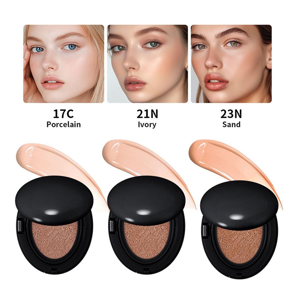 Concealer Hydrating Cushion Foundation Black Cushion Foundation Lightweight Moisturizing High Coverage Non Floating Powder Glossy Hydrating Foundation