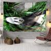 Panda In Floral Paradise Tapestry Room Decoration Wall Hanging for Living Room Bedroom, dormitory, Birthday and Christmas gifts