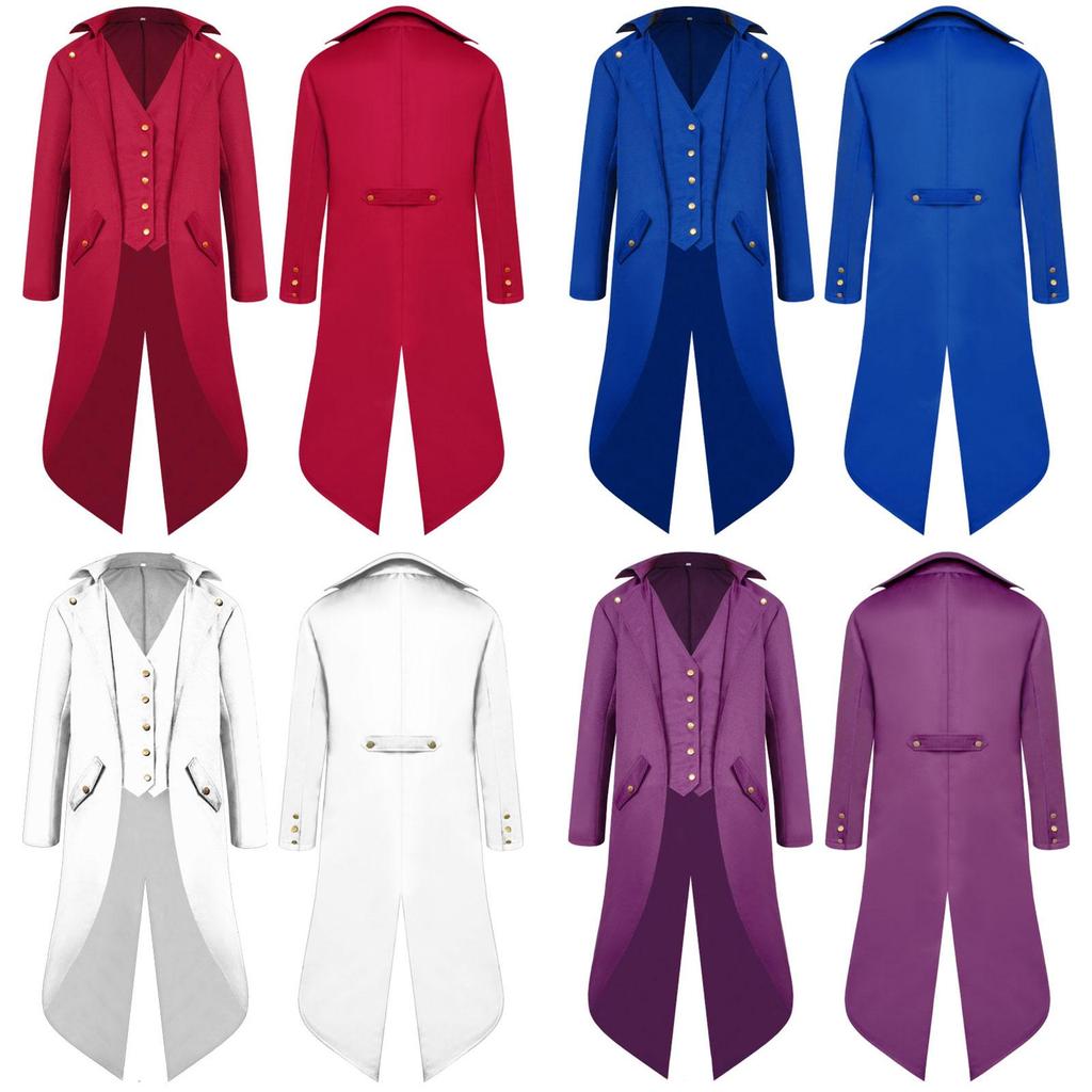 Роскошное пальто в викторианском стиле для мужчин с изысканным корсетным стилем и застежкой на пуговицы спереди