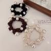 Elegant Pearl Hair Band Ins Simple Headband High-end Small Intestine Ponytail Rubber Band Headwear Girls Women Hair Accessories
