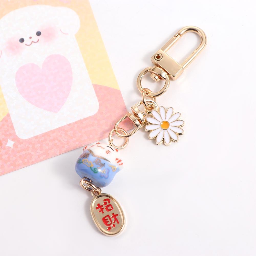 Аксессуары Брелки Манеки-Нэко Ремешки для мобильных телефонов Шнурки для мобильных телефонов Брелок для ключей Lucky Cat