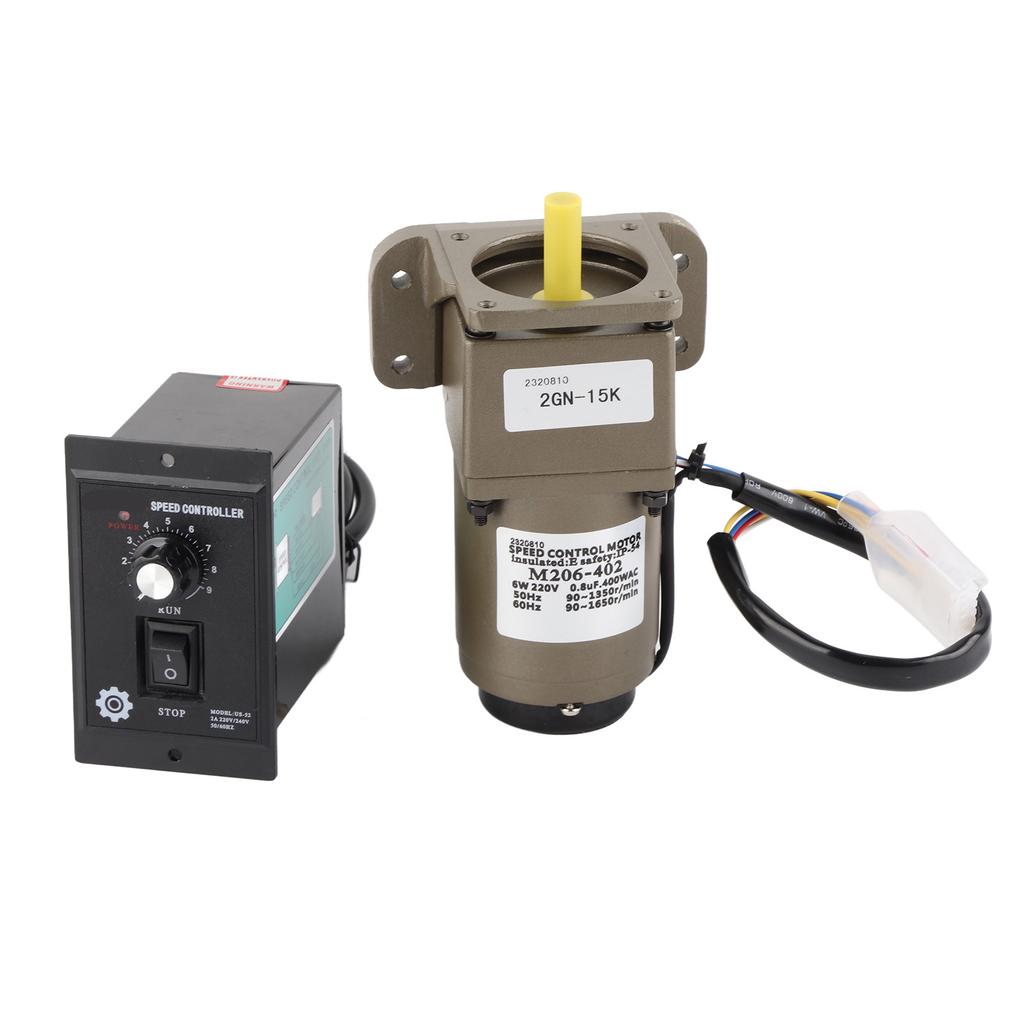 AC 220V 6W Однофазный асинхронный редукторный двигатель замедление регулируемая скорость (15К)