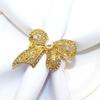 6pcs/lot High End Restaurant Bow Napkin Rings Metal Napkin Holder, Table Decoration and Accessories Wedding Napkin Ring
