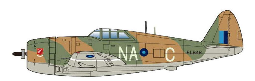 PLATZ Вторая мировая война Королевские ВВС Истребитель Thunderbolt Razorback Набор Пластиковая модель 1/144 Mk.I 2 штуки PDR-24