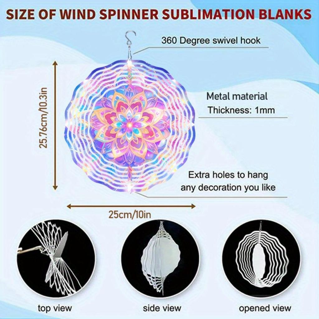 Charming Rainbow Star Pattern Wind Spinner 2D Metal Garden Decor for Outdoor Use Thanksgiving Christmas Decoration with 360 Rotating Hook Kinetic Wind