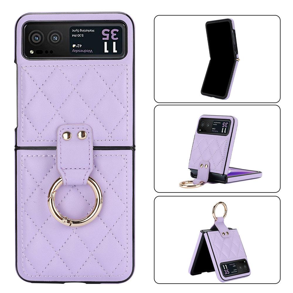 Модный кожаный чехол-кольцо с леопардовым принтом для Motorola MOTO Razr 40 Ultra Razr40 Тонкий чехол Fundas