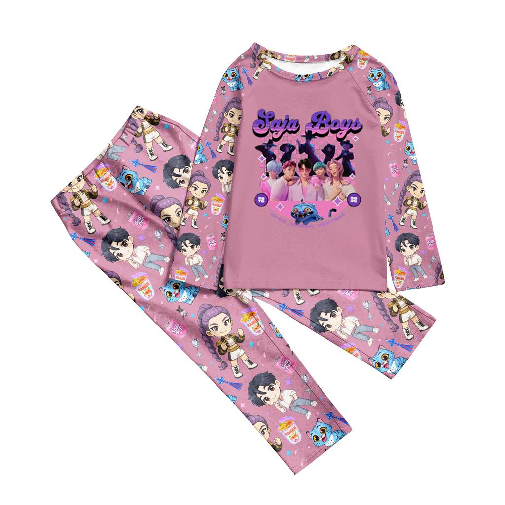 Мультяшный принт с буквами, семейный комплект с длинным рукавом, костюм родитель-ребенок, домашний костюм, осень