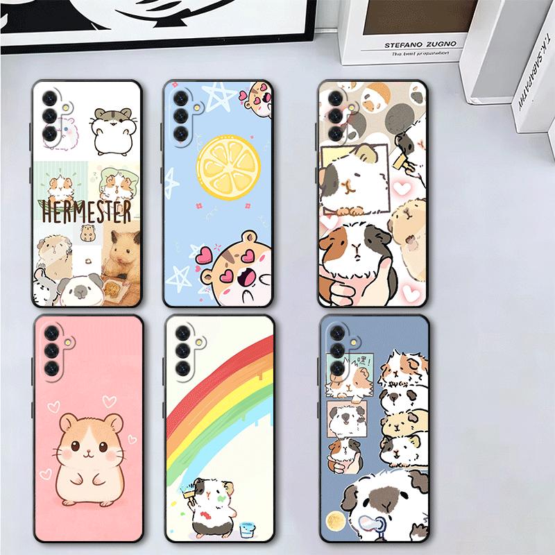 Cartoon Cute Hamster Soft Phone Case for Samsung A17 A37 A57 A16 A26 A36 A56 A15 A25 A35 A55 A14 A24 A34 A54 A13 A23 A33 A53 A52