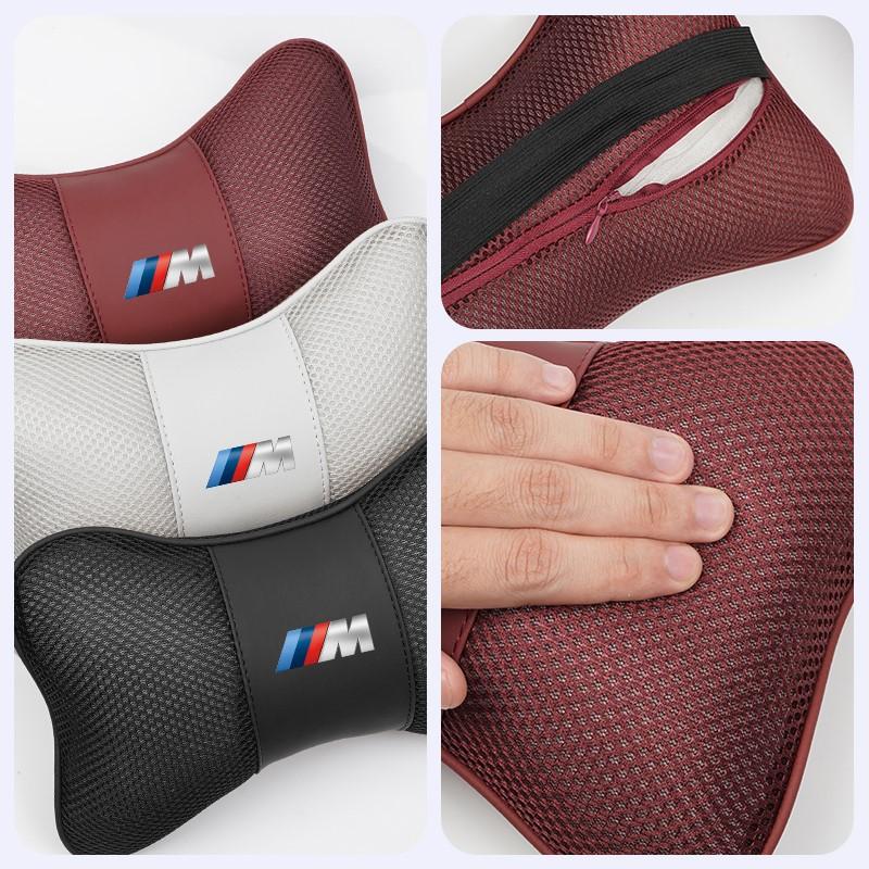 Ice Silk Car Pillows Headrest Neck Rest Support Seat Accessories For BMW M E28 E32 E34 E53 F10 F20 F30 X1 X3 X5 X6 E90 E91 WC9
