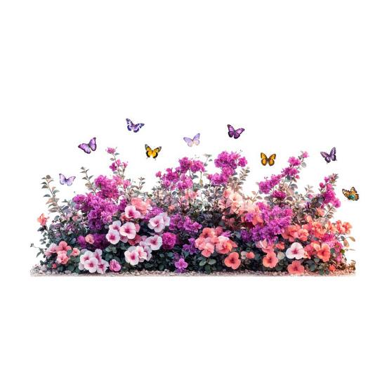 Цветочные растения в горшках Стеклянная наклейка Съемная Водонепроницаемая ПВХ Цветы Статическая стеклянная наклейка Декор для дома Гостиной Спальни Наклейка