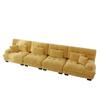 4-Seater Modular Corner Sofa with Deep Seat, Chenille Sofa Bed Comfortably Upholstered for Living Room, Apartment, Studio, Office, Yellow