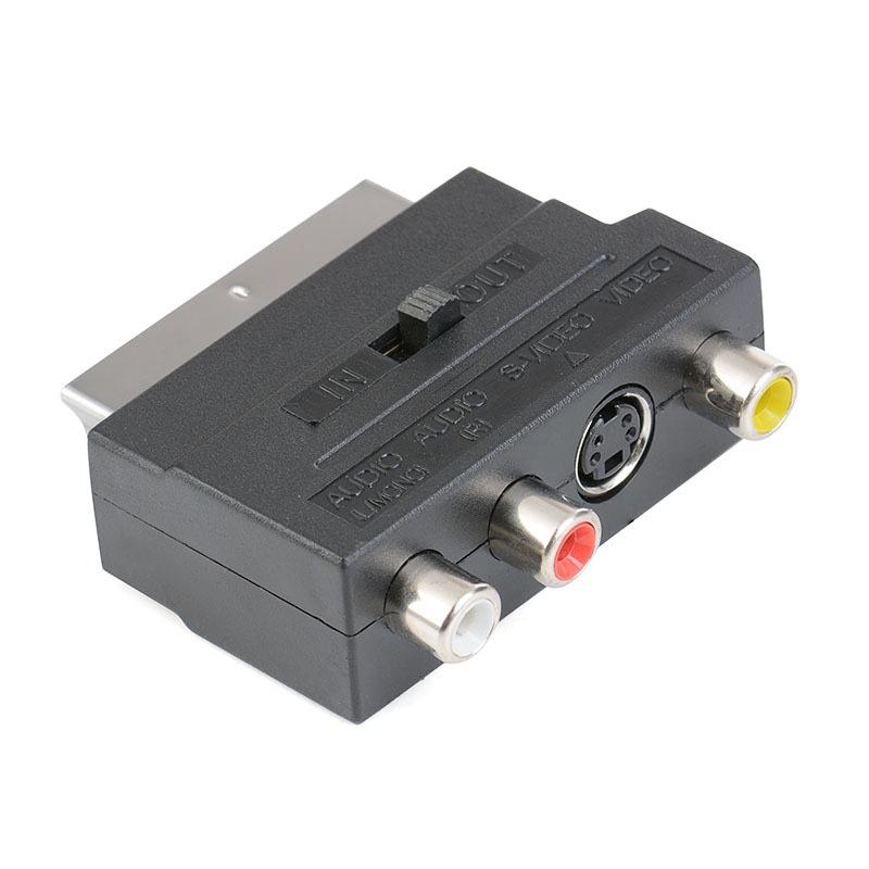 21Pin RGB Scart to 3RCA S-Video AV TV Adapter Composite Video Left Right Audio Converter Connect Television Projector Cable Plug