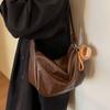 Solid Color Crossbody Bag Large Capacity Underarm Bag Fashion Shoulder Bag Girl