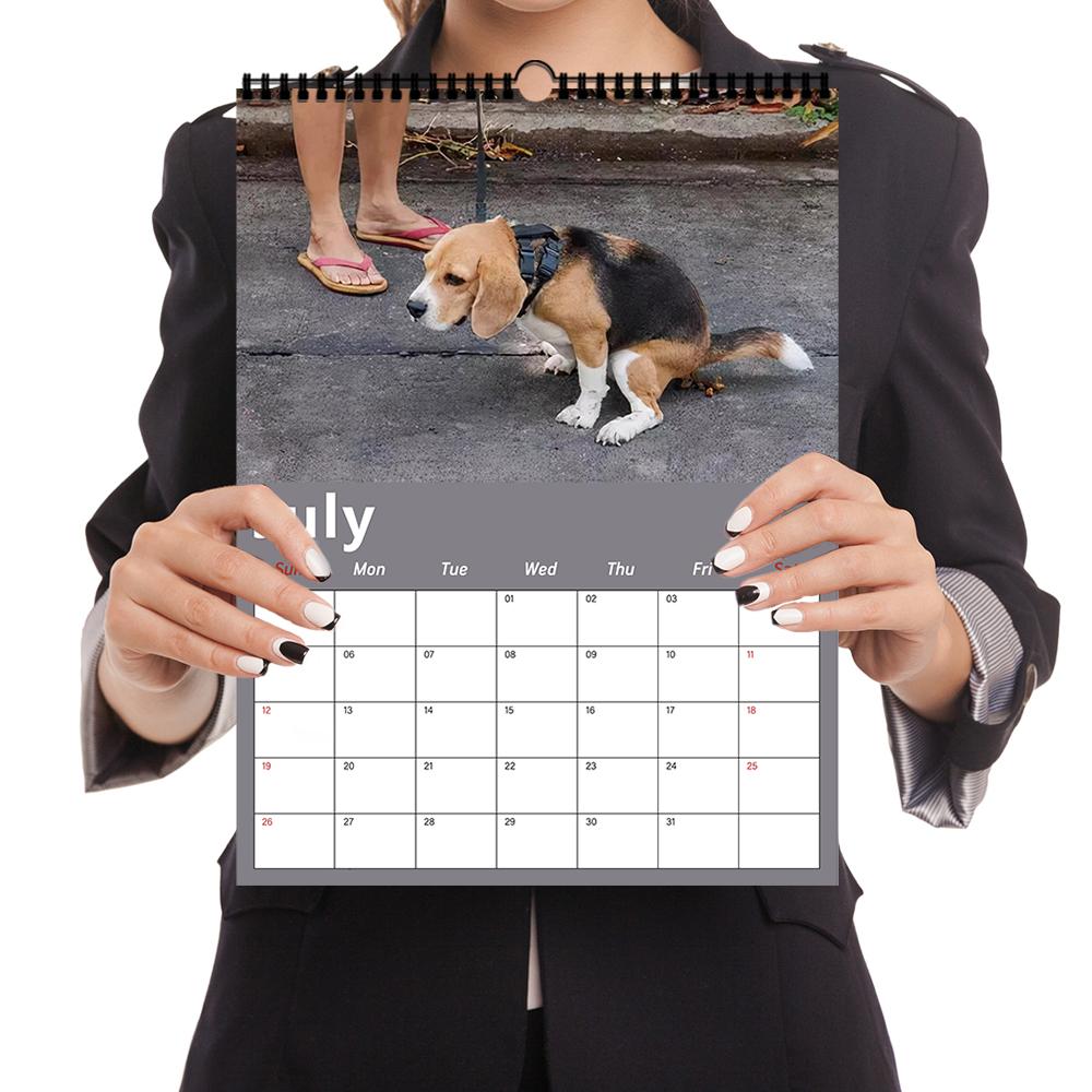 1pc Oversized  Dog Wall Calendar-Pet Dog Theme,12 Different Designs, Suitable as a Gift for Birthdays, Christmas and Near