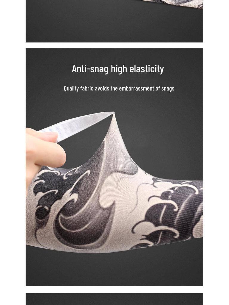 Мужские солнцезащитные рукава из ледяного шелка: Вождение, Велоспорт, Защита татуировок