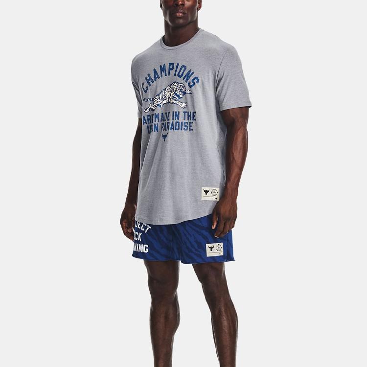Under Armour T Shirt Men's Steel Heather Light Gray 1376897-035