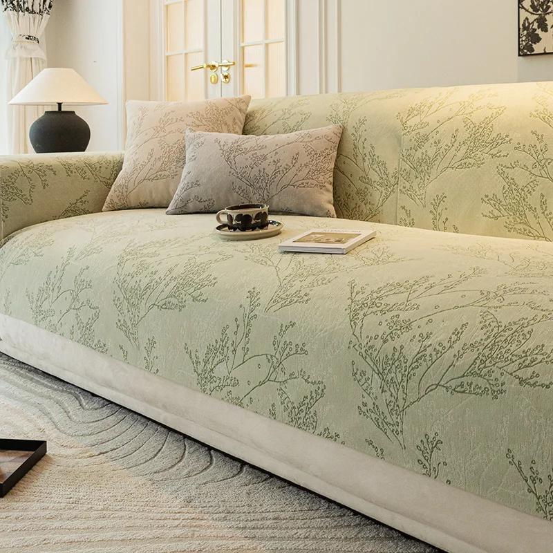 Чехол для дивана с принтом из шенилла, пылезащитный, противоскользящий, чехол для дивана, защитный от царапин домашних животных, чехол для дивана с защитой от царапин кошек для гостиной, el