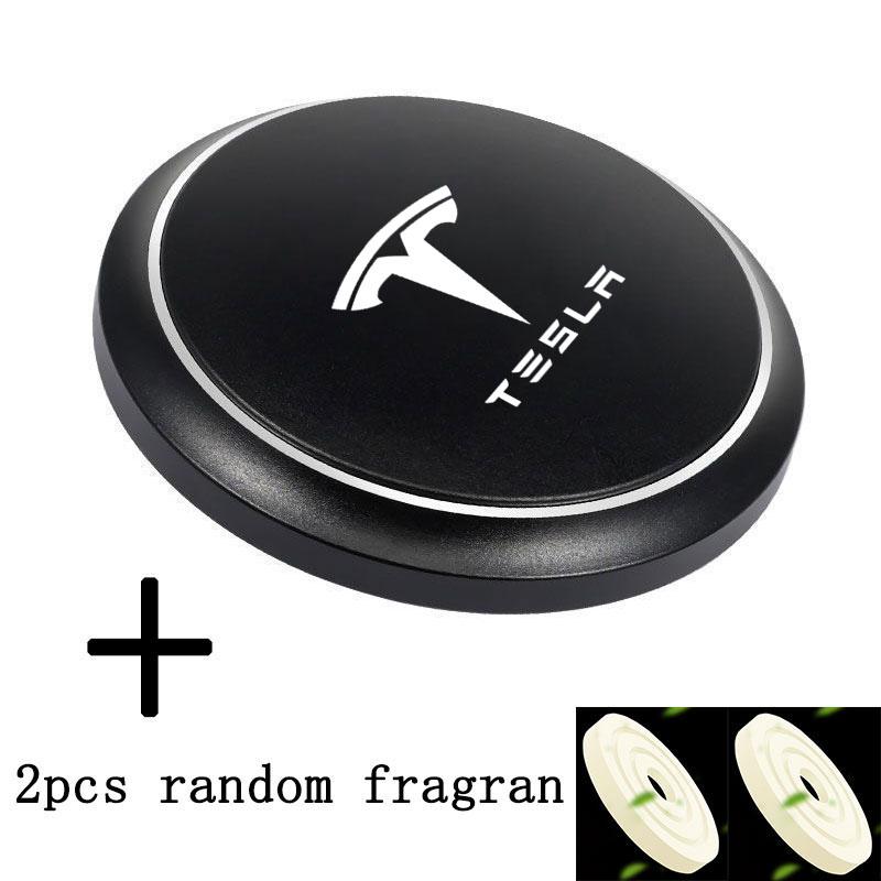 AAAIU1 Car Air Freshener Aluminum Alloy UFO Styling Perfume Air Fresh Fragrance For tesla model 3 X S Y Accessories Auto Air Purifier