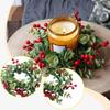 Christmas Candle Ring Holder Round for Festival Dining Chairs Wedding