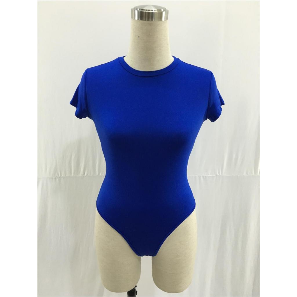 European Hot Selling Short Sleeve Round Neck Base Layer Jumpsuit Bodysuit FK1488