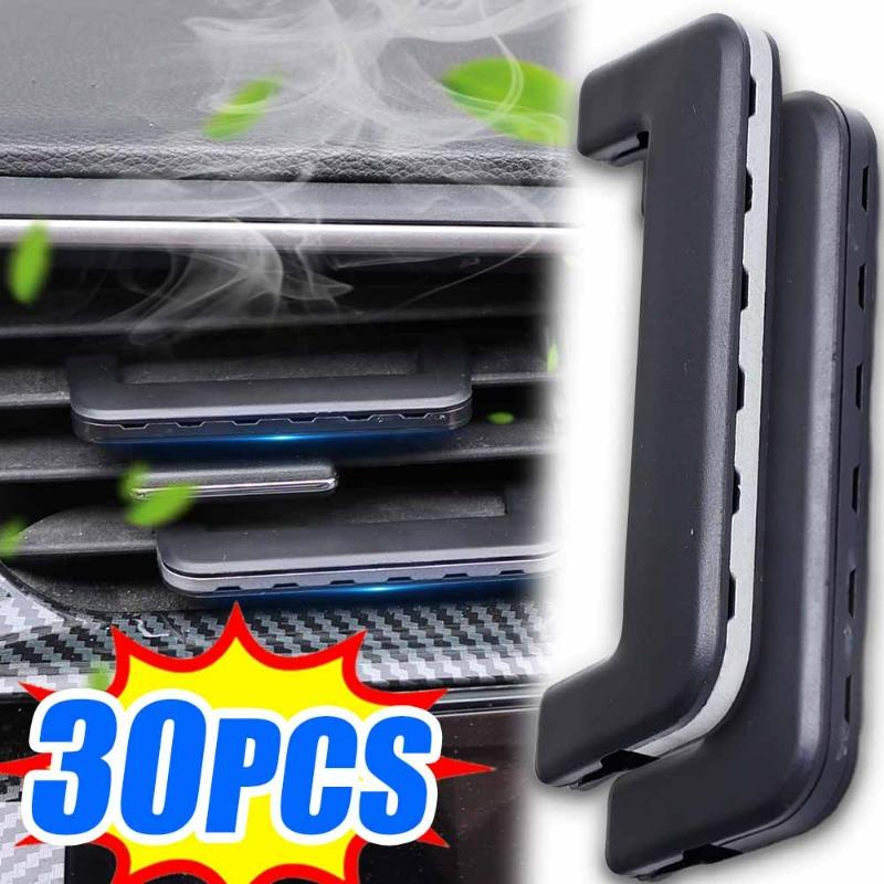 Автомобильный зажим для ароматерапии, набор твердых полосок для ароматерапии, автоматический воздуховыпускной клапан, скрытый зажим для ароматизатора, ароматические таблетки