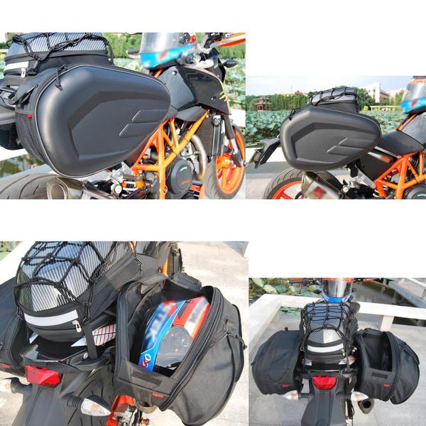 Пара универсальных мотоциклетных боковых седельных сумок, водонепроницаемые сумки для багажа и шлема
