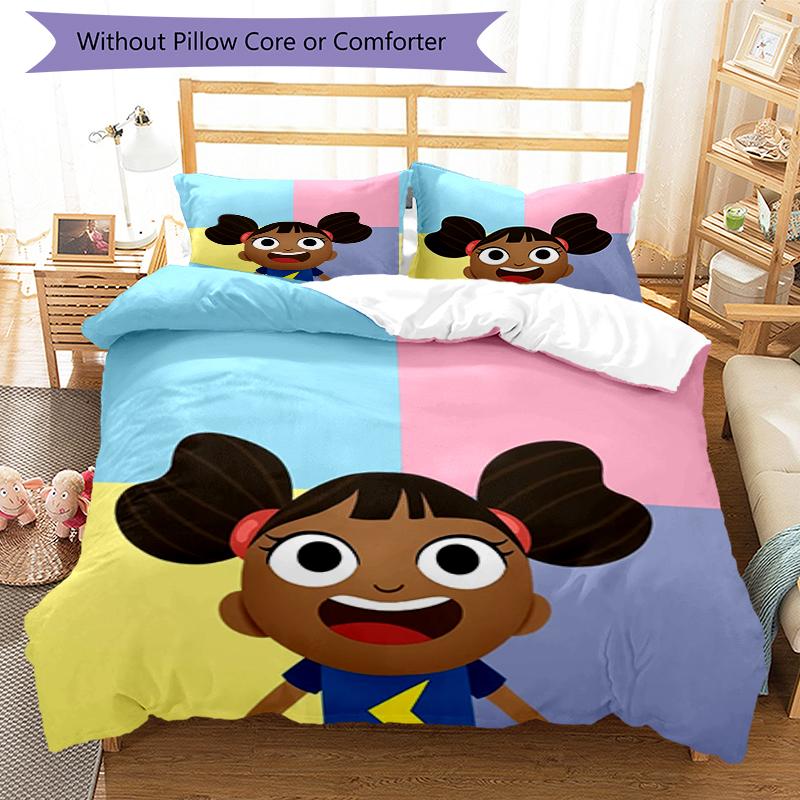 3pcs Yakka Dee Bedding Set Duvet Cover Closure Includes 1 Duvet Cover & 2 Pillowcases, Soft and Comfortable for All Seasons.