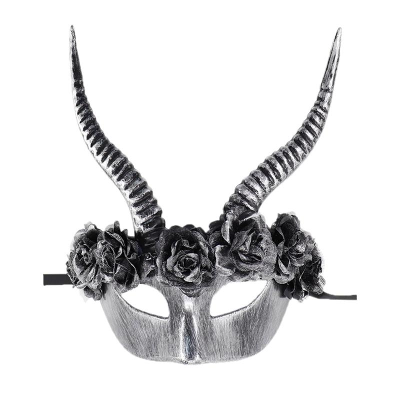 Маска на Хэллоуин Маскарадная маска Маска на пол-лица Маска Демона Маска для Марди Гра Маска для Карнавала Маска с Рогами для Вечеринки