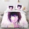 Комплект постельного белья Death Note Single Twin Full Queen King Size Bed Set Adult Kids Bedroom Duvet cover Sets 3D Print Anime Death Note A