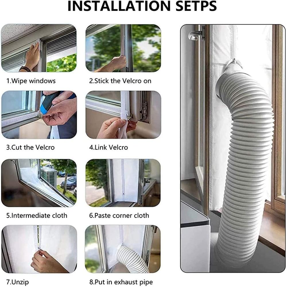 Оконный уплотнитель для мобильных кондиционеров, кондиционерыОконный уплотнитель для мобильных кондиционеров 400 см, стопор горячего воздуха для окон