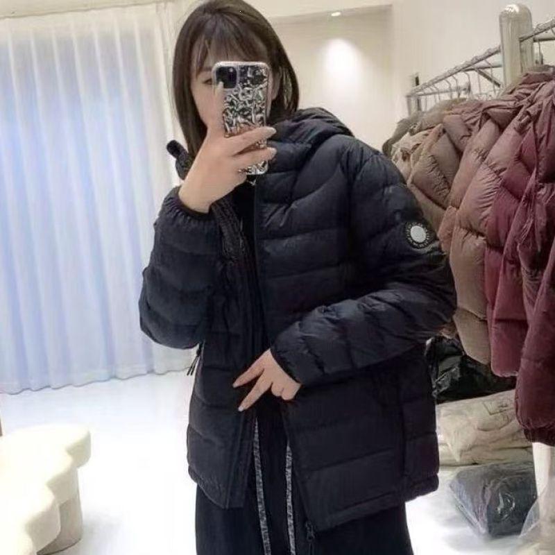 Autumn and winter basic light and thin hooded cotton-padded clothes women's horizontal quilting craft jacket supports multi-size mixed batches