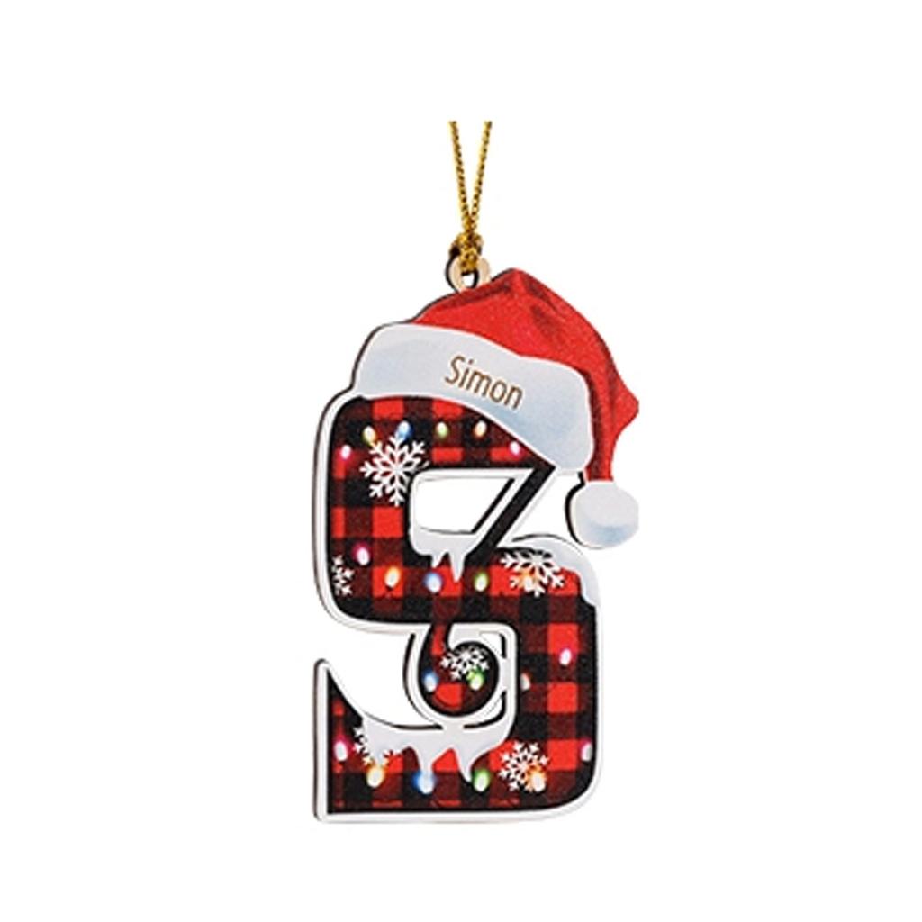 2D Christmas Decoration Pendant Christmas Tree Tag Theme Party Crafts Ornament