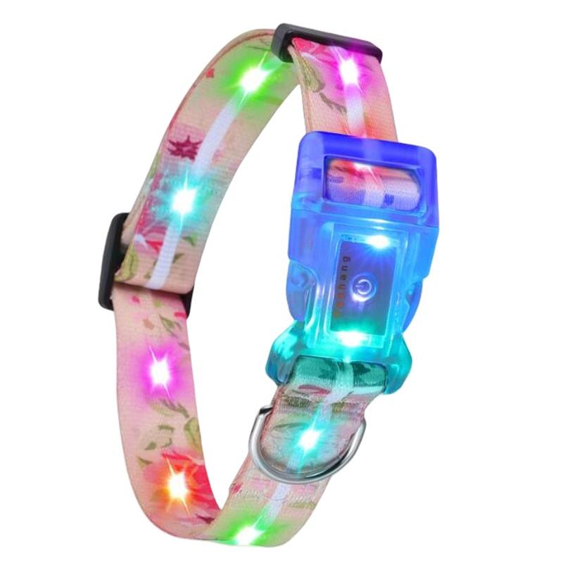 Светодиодные ошейники для собак, светящиеся пряжки, IP68, водонепроницаемые, перезаряжаемые, для охоты на собак крупных пород, светоотражающие
