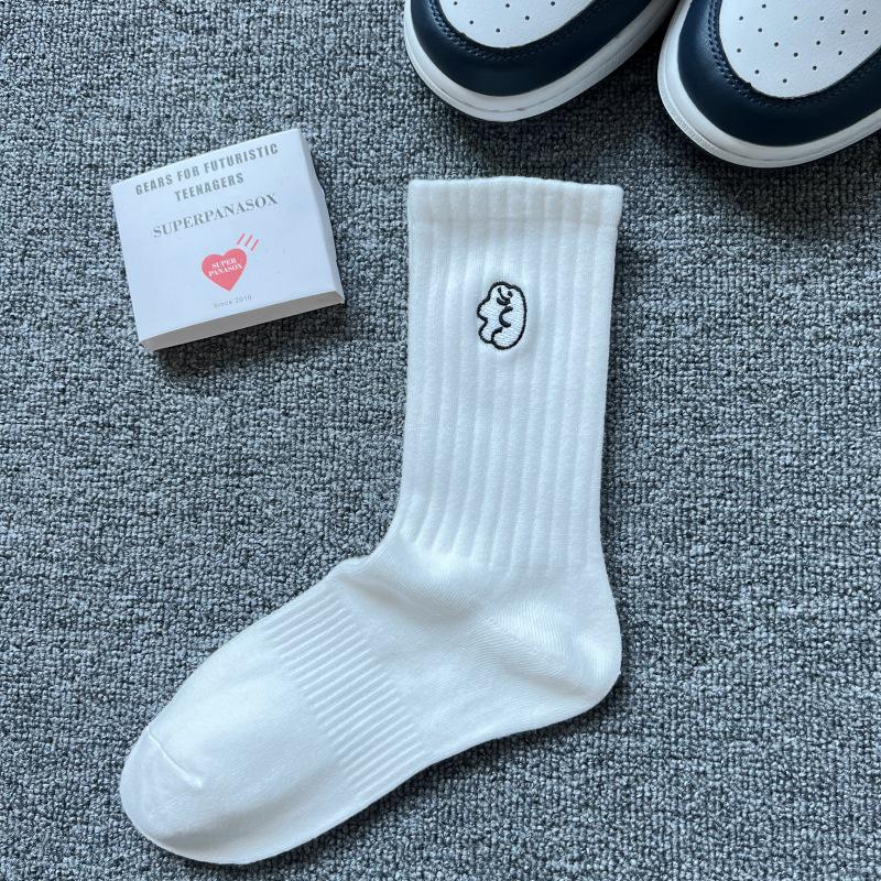 Cityboy Мужские модные носки до середины икры с мультяшной вышивкой - Спортивные носки с влагоотводящим эффектом для осени и зимы