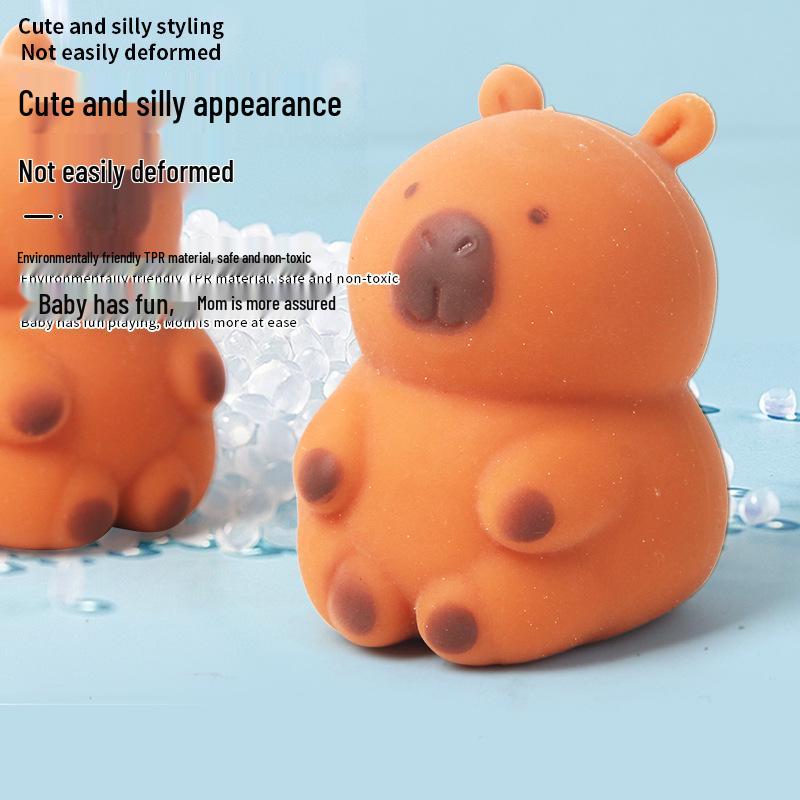 Игрушка-антистресс Капибара - Большая форма глупой морской свинки, плюш из ТПР для детей