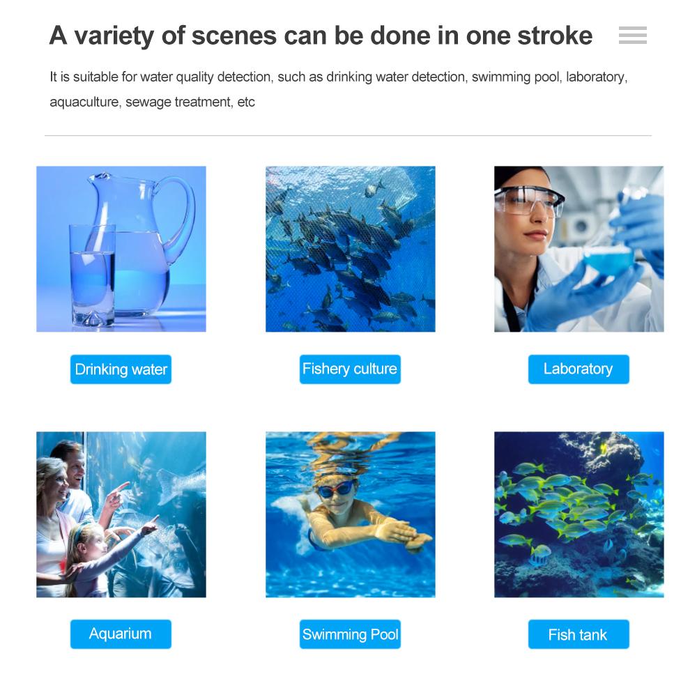 7 in 1 Water Quality Tester Temp ORP EC TDS S.G PH Meter Online Blue-tooth  APP Control for Drinking