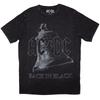 AC/DC Stone Wash T-Shirt: Back In Black Bell OFFICIAL NEW