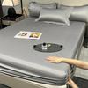 Ice Silk Fitted Sheet 90x200cm Multiple Sizes Bed Sheet Soft Satin Elastic Mattress Home Bedroom Bed Sheet with 360°Elastic Band