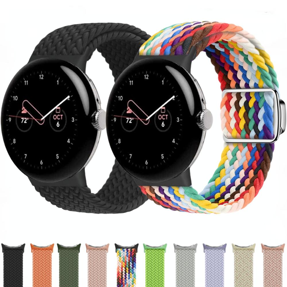 Плетеный ремешок-петля для Google Pixel Watch 4/3 41 мм Нейлоновый сменный браслет на запястье для Pixel Watch 4 3 2 1 Аксессуары для ремешка