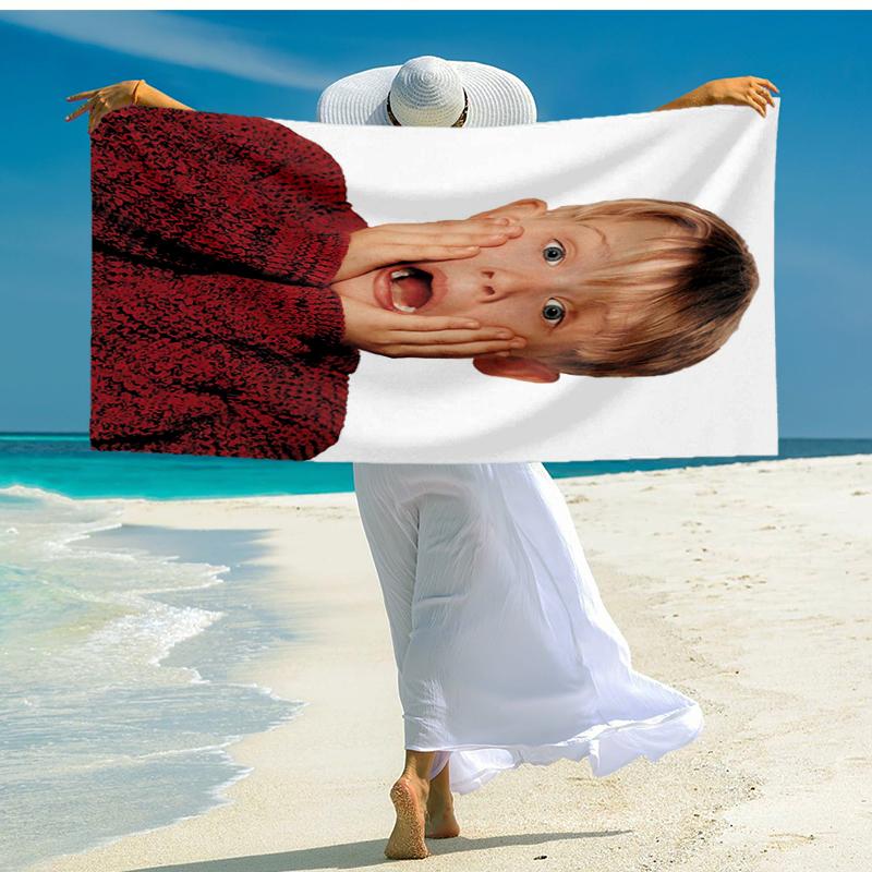 Ultra-Soft Beach Towel with Home Alone Theme,Ideal for Pool - Camping, Diving - Perfect Travel Essential, Vibrant Beach Towel.