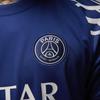 Футбольная реплика стадионной четвертой формы Air Jordan Paris Saint-Germain 2024/25 с технологией Dri-FIT Синий вакуум/Фантом/Фантом Мужские топы HJ0865-493