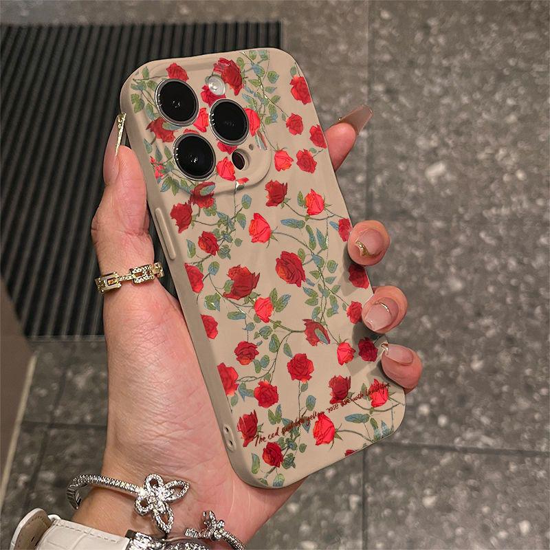 Full screen rose iPhone11promax mobile phone case is suitable for Apple 11promax pleats 11 fresh 11.