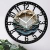Farmhouse Style 25cm Circular Iron Wall Clock with Aged Patina