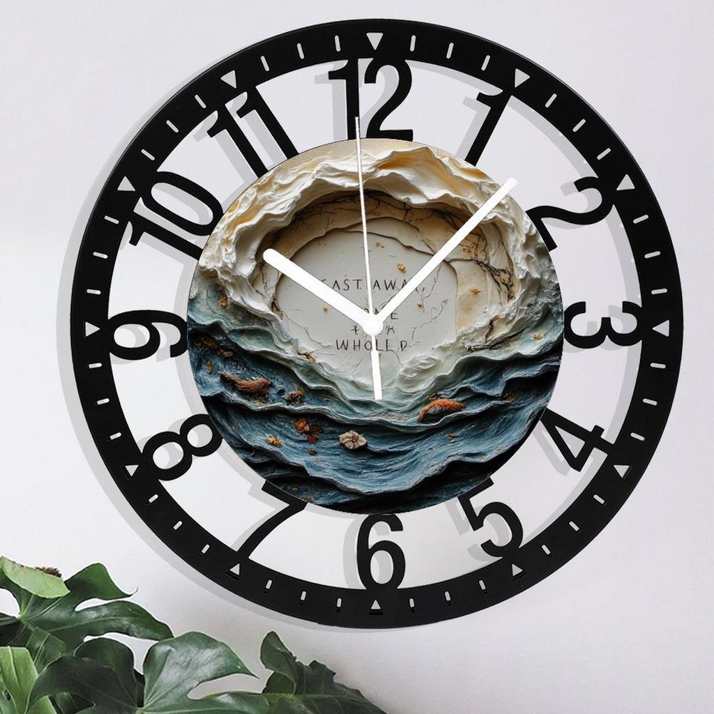 Farmhouse Style 25cm Circular Iron Wall Clock with Aged Patina