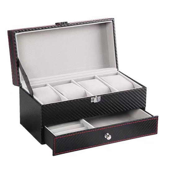Ящик для хранения часов Контейнер для ювелирных изделий Большая емкость Двухслойный дизайн Быстрая классификация часов