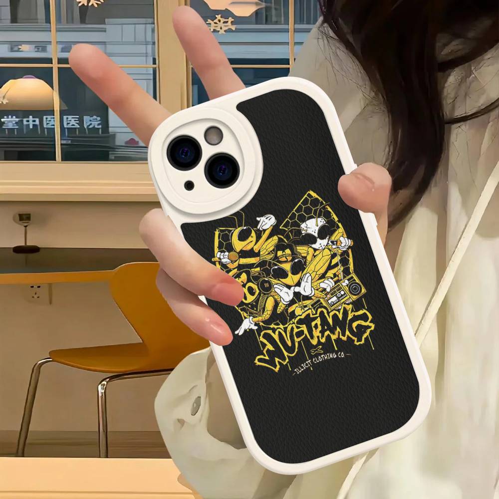 Чехол для телефона Band W-wu Classic T-tang Для IPhone 16 15 14 13 12 11 Pro Max Plus Кожаная обложка