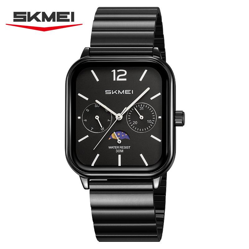 Модные водонепроницаемые наручные часы с отображением времени, деловые часы с кварцевым механизмом для мужчин и женщин, часы для платья, квадратный циферблат